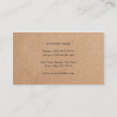 Simple Elegant PRINTED Kraft Paper Consultant Business Card (Back)