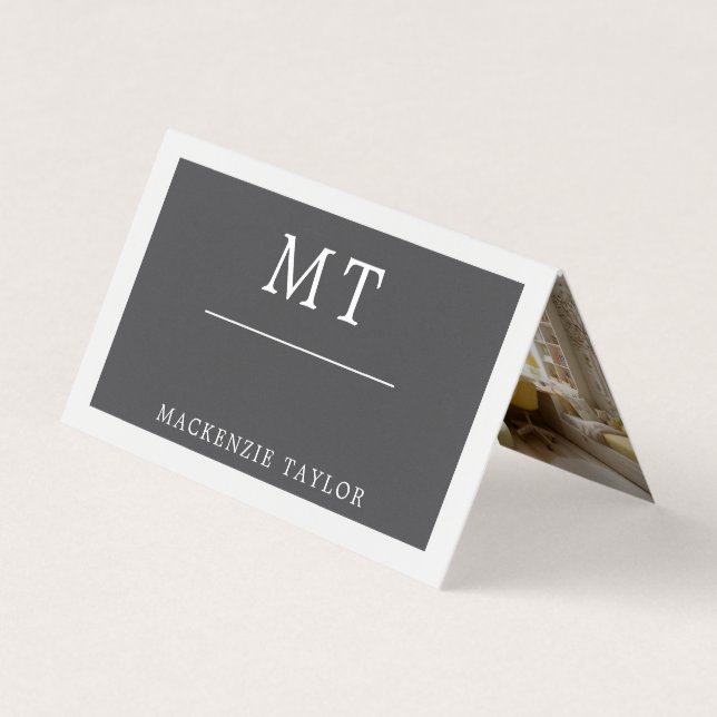  Simple Elegant Professional 3 Photo Business Card (Front)