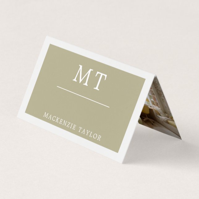  Simple Elegant Professional 3 Photo Business Card (Front)