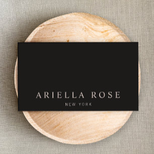Simple Elegant Professional Black Business Card