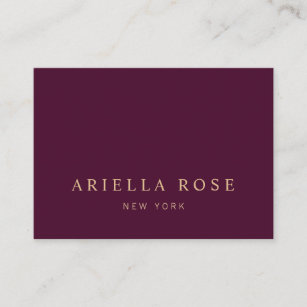 Simple Elegant Professional Burgundy Wine Color Bu Business Card