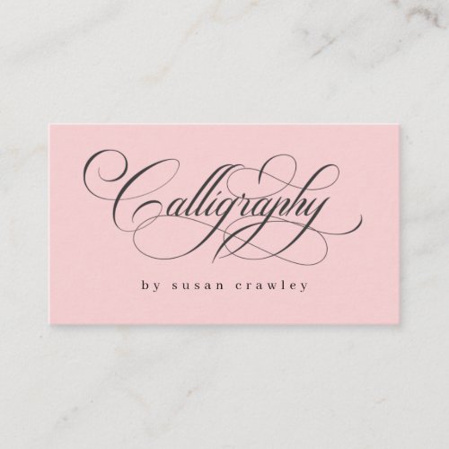 Simple Elegant Professional Calligrapher Services Business Card