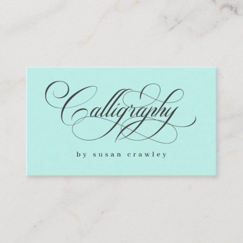 Simple Elegant Professional Calligrapher Services Business Card