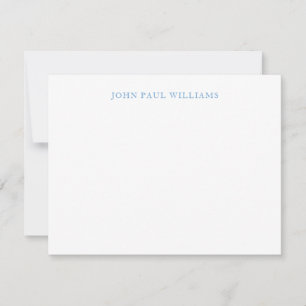 Simple Elegant Professional Classic Dusty Blue Note Card