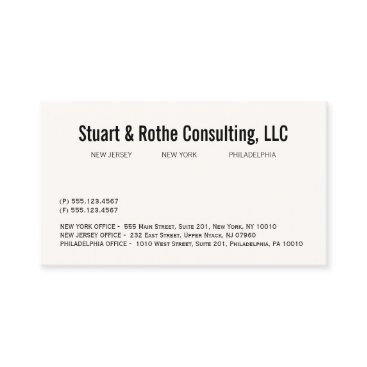 Simple Elegant Professional Corporate Office Business Card Simple Elegant Professional Corporate Office Business Card