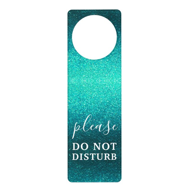 Simple Elegant Professional Do Not Disturb Glitter Door Hanger (Front)