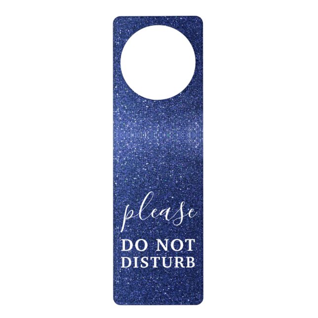 Simple Elegant Professional Do Not Disturb Glitter Door Hanger (Front)
