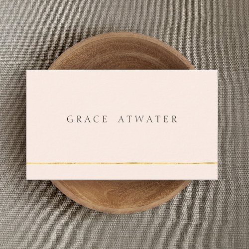 Simple Elegant Professional  Light Pink Business Card