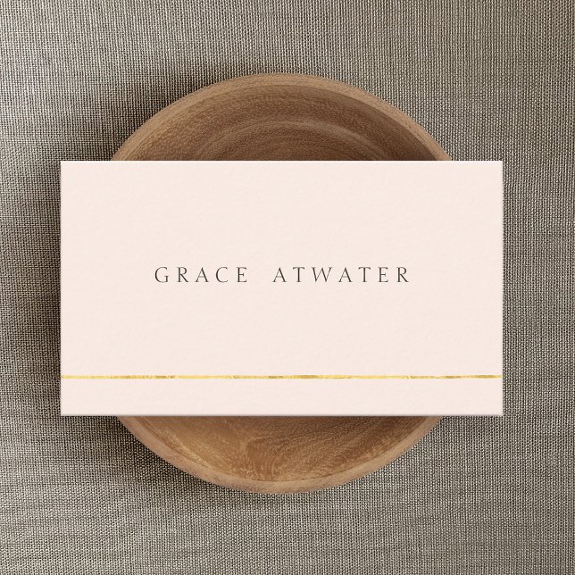 Simple Elegant Professional  Light Pink Business Card (Creator Uploaded)