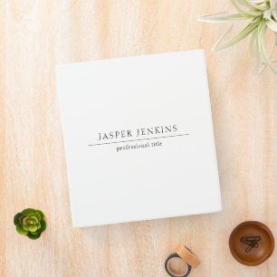 Simple Elegant Professional Modern Business 3 Ring Binder