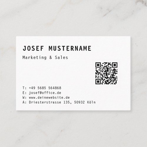Simple Elegant QR Code Business Cards Template