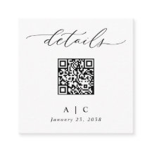 Simple Elegant QR Code Wedding Details