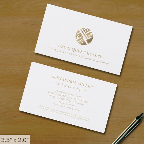 Simple Elegant Real Estate Business Cards