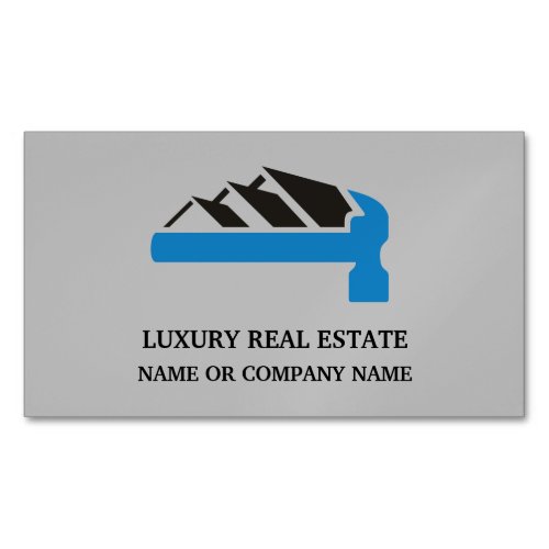 Simple Elegant Real Estate Property Development Business Card Magnet