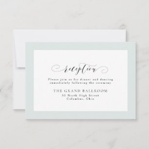 Simple elegant reception card
