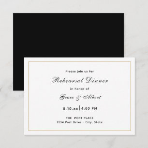 Simple Elegant Rehearsal Dinner Invitations