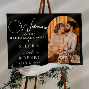 Simple Elegant Rehearsal Dinner Welcome Sign