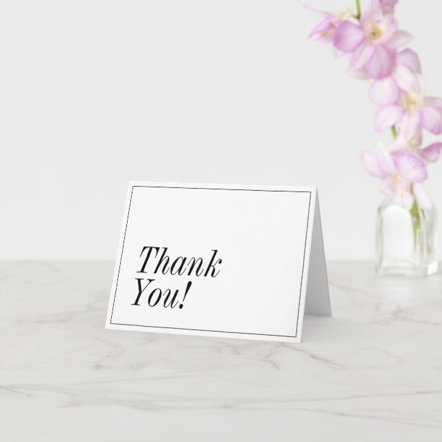 Simple, Elegant & Respectable "Thank You!" Card (Orchid)