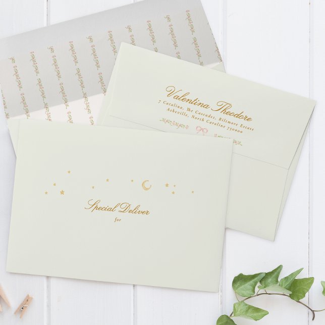 simple elegant return address baby shower envelope (Creator Uploaded)