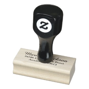 Simple Elegant Return Address Rubber Stamp by mariannegilliand at Zazzle
