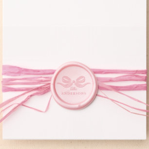 Simple Elegant Ribbon Bow Wax Seal Sticker