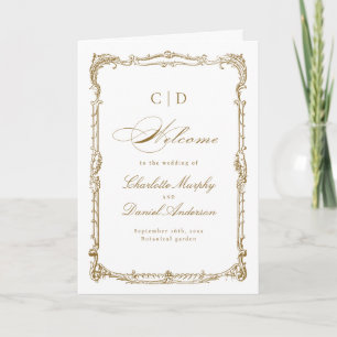 Simple elegant romantic script wedding program