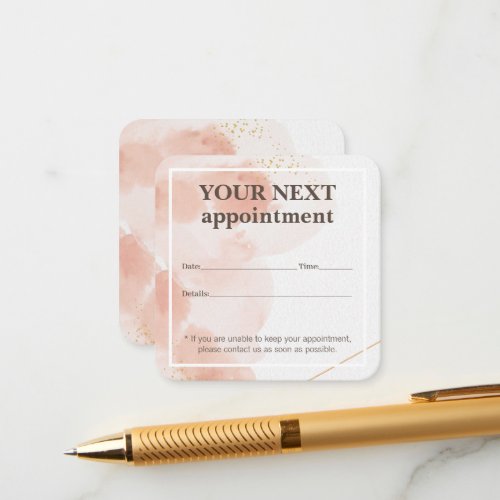 Simple Elegant Rose Beauty Appointment Card