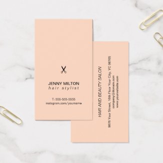 7 Modern Minimalist Hair Stylist Business Cards Kinsie Michelle