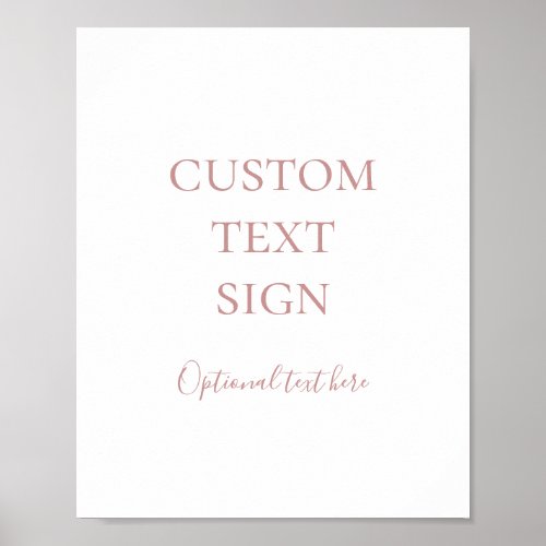 Simple Elegant Rose Gold Cards  Gifts Custom Sign