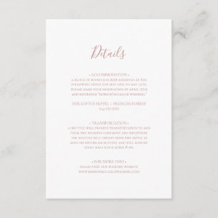 Simple Elegant Rose Gold Details Enclosure Card