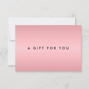 Simple Elegant Rose Gold Gift Certificate
