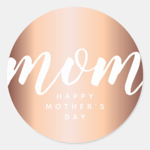 Simple Elegant Rose Gold Mother's Day Sticker