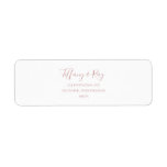 Simple Elegant Rose Gold Return Address Label<br><div class="desc">This simple elegant rose gold return address label is perfect for your classic modern minimalist rose gold wedding. Design features classic vintage minimal chic contemporary blush gold font and delicate romantic formal calligraphy. It's excellent for spring, summer, fall, or winter luxury weddings. Keep it as is, or choose to personalize...</div>