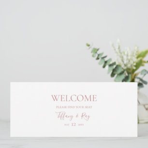 Simple Elegant Rose Gold Seating Chart Header