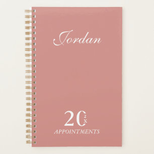 Simple Elegant Rose Name Daily Appointments Planner