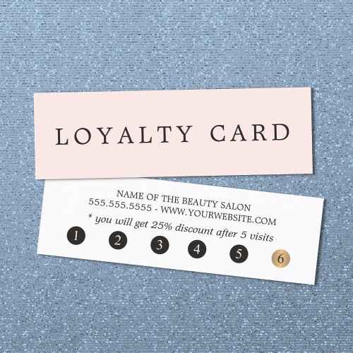 Simple Elegant Rose White Beauty Loyalty Card