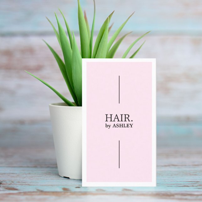 Simple Elegant Rose White Hairdresser Business Card (Creator Uploaded)