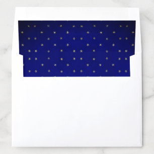 Simple Elegant Royal Blue Sky Night Star Painting  Envelope Liner