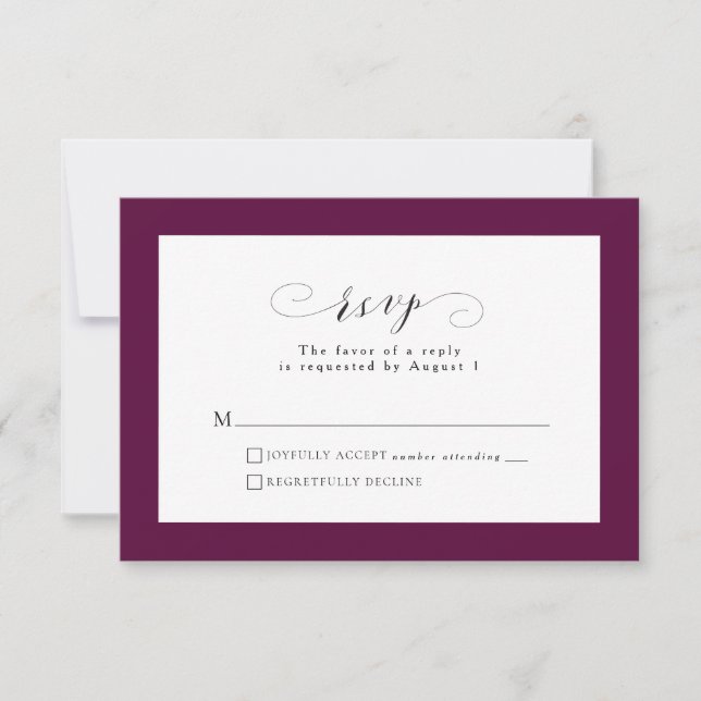 Simple elegant RSVP card (Front)