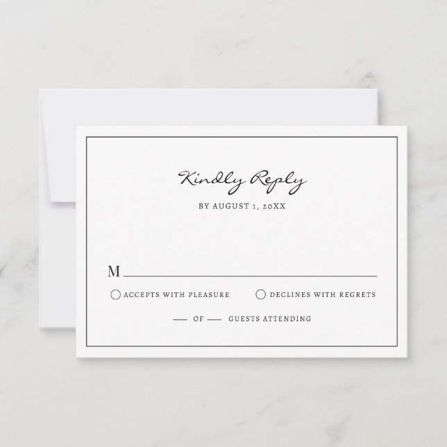 Simple Elegant RSVP Cards (Front)