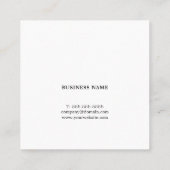 Simple Elegant Salmon Faux Gold Stripe Consultant Square Business Card (Back)