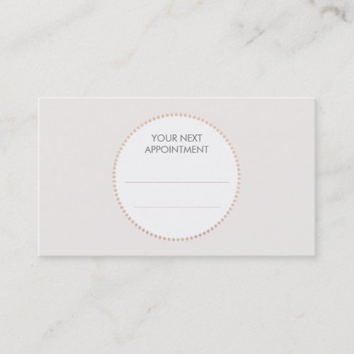 Simple Elegant Salon Appointment Card