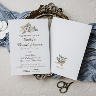 Simple Elegant Savanna Floral Bridal Shower Invitation