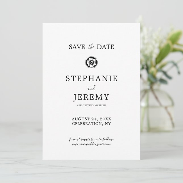 Simple Elegant Save the Date Invitation (Standing Front)