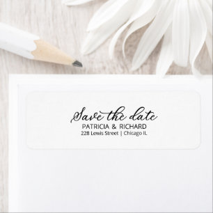 Simple Elegant Save The Date Return Address Label