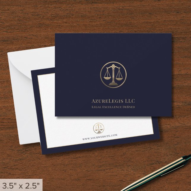 Simple Elegant Scales of Justice Note Card (Creator Uploaded)