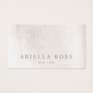 Simple Elegant Scratched White Marble Appointment Business Card