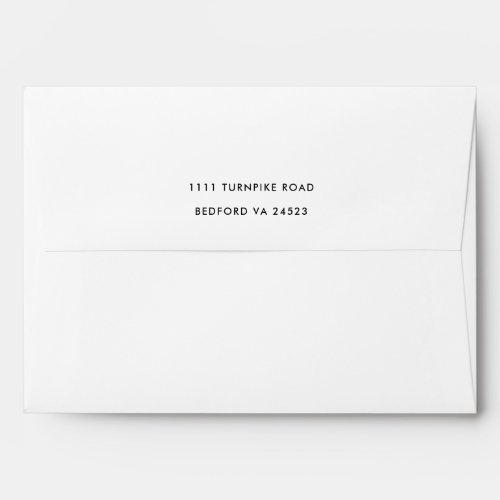 Simple Elegant Script Black  White Address Envelo Envelope