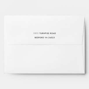 Simple Elegant Script Black & White Address Envelope
