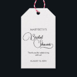 Simple Elegant Script Bridal Shower Gift Tags<br><div class="desc">Personalize the custom text above. You can find additional coordinating items in our "Simple Elegant Script Bridal Shower" collection. ***PLEASE NOTE: ALL OF THE WORDING AND TEXT AND BACKGROUND COLOR IS EDITABLE. You can change all of the words and you can also change the text color as well. For items...</div>